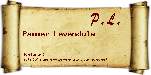 Pammer Levendula névjegykártya